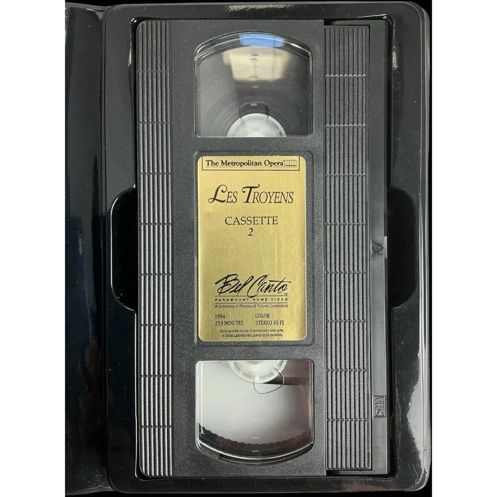 The Metropolitan Opera Les Troyens (1983) VHS Placido Domingo Opera